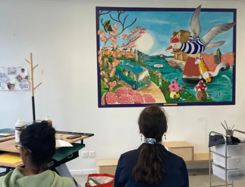 Prépa art Studio M Vannes : fresque murale, révélatrice de créativité et de technique