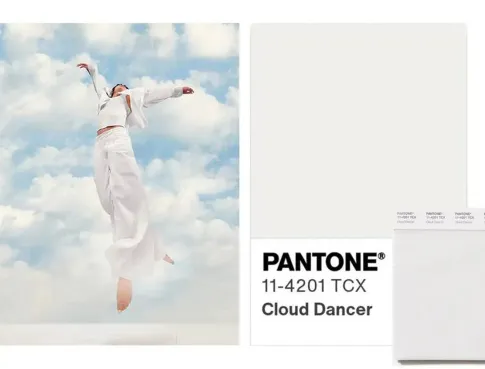Pantone : le Cloud Dancer qui bouge les tendances graphiques
