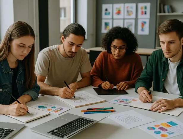 Etudiants-Bachelor-Design-Graphique-Nantes-atelier